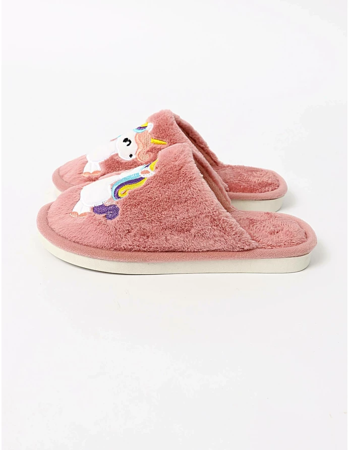 Papuci de casa Unicorn model roz-prafuit picture - 2