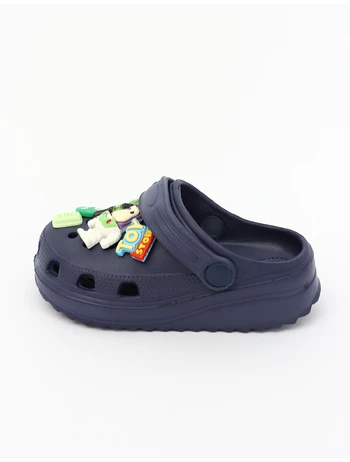 Papuci de spuma + Jibbtz Alien Pizza bleumarin picture - 2