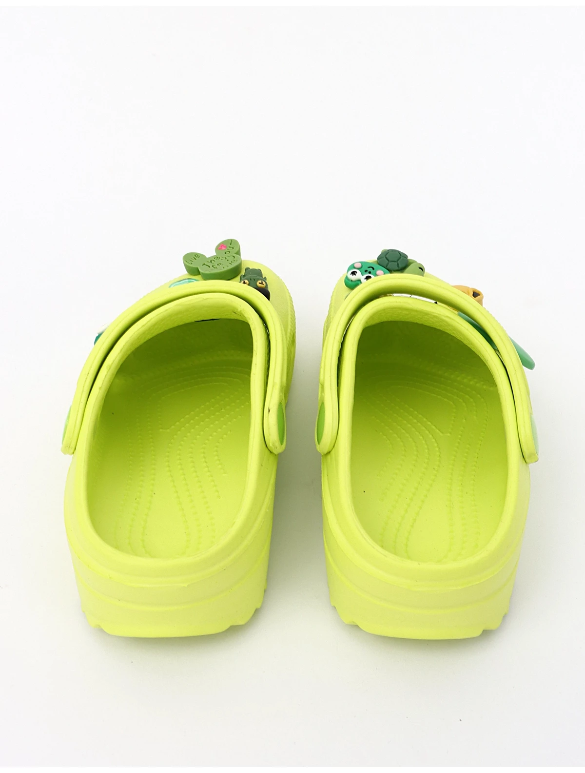 Papuci de spuma + Jibbtz Atention! verde
