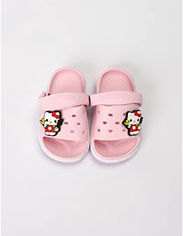 Papuci de spuma + Jibbtz Hey Kitty roz