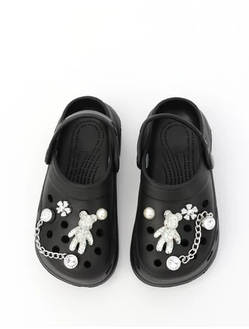 Papuci de spuma + Jibbtz Irina negru picture - 4