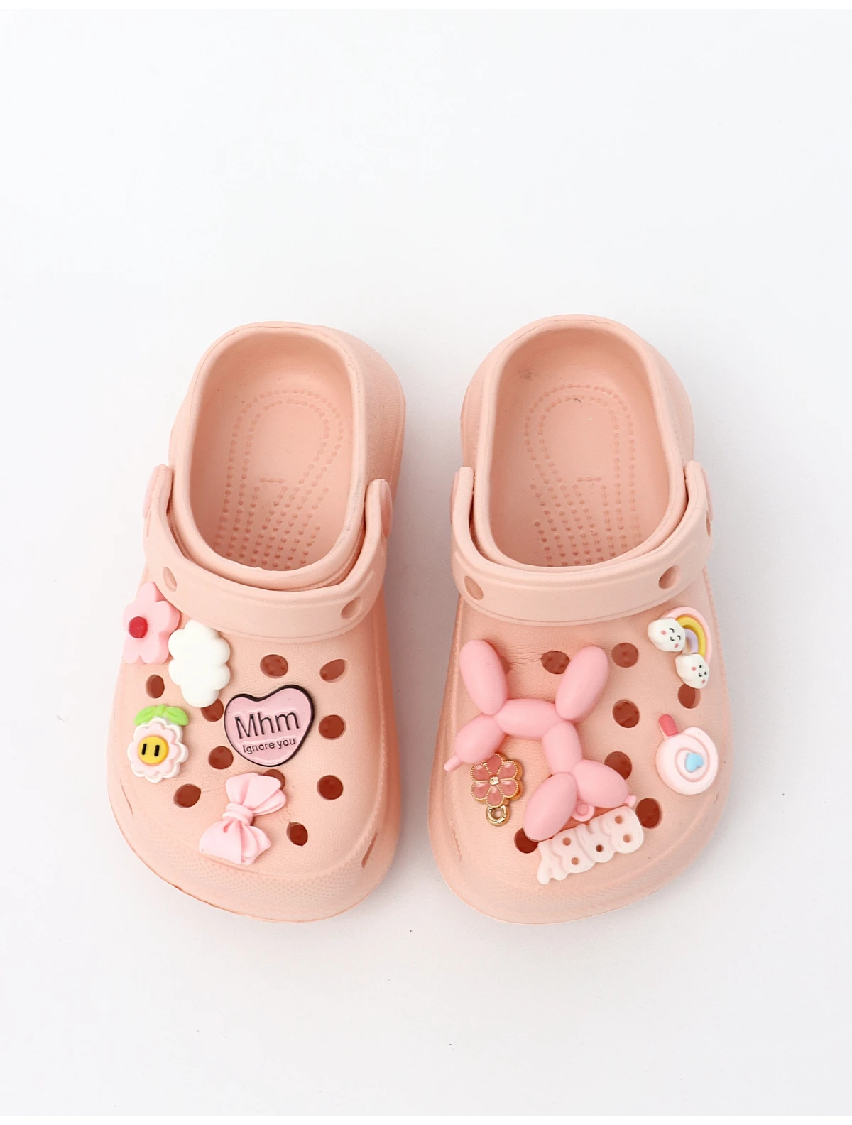 Papuci de spuma + Jibbtz Mhm roz