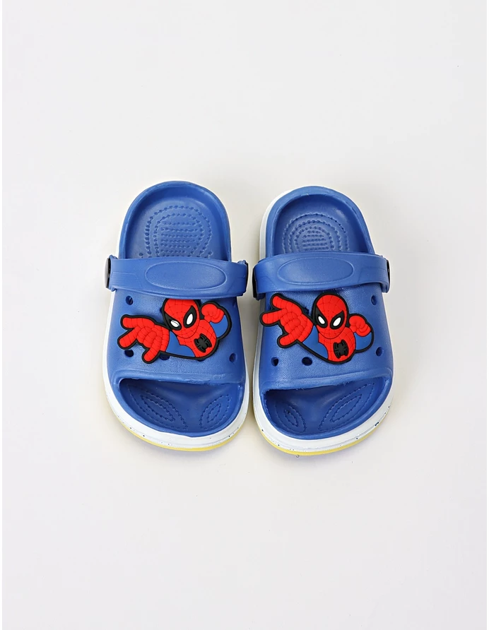 Papuci de spuma + Jibbtz SpiderMan albastru picture - 2