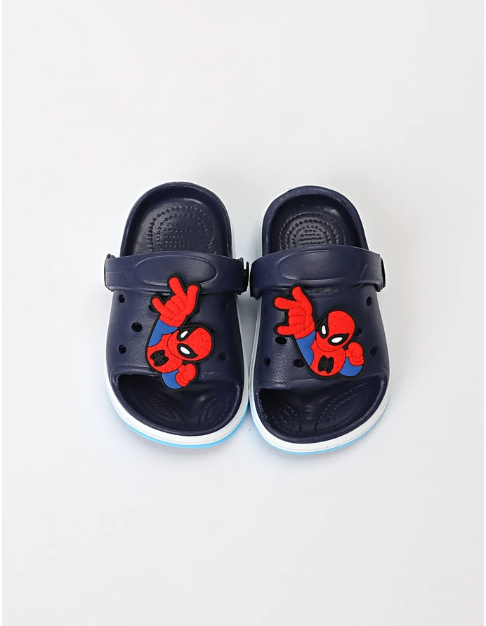 Papuci de spuma + Jibbtz SpiderMan bleumarin picture - 2