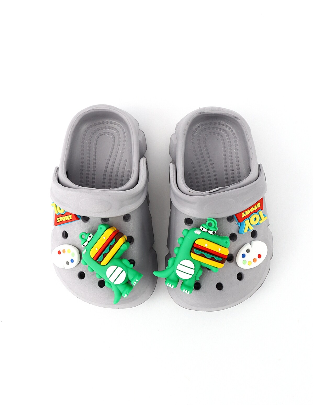 Papuci de spuma si Jibbtz Toy Story gri