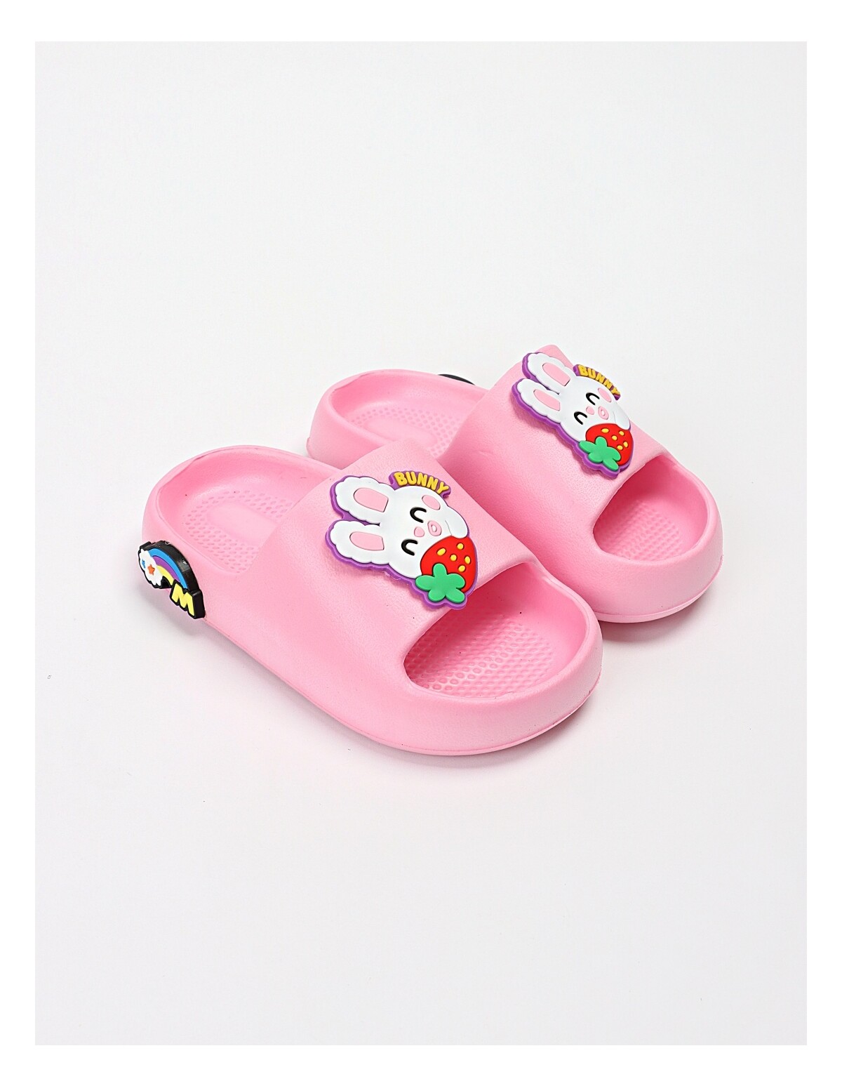 Papuci spuma Bunny, cu roz
