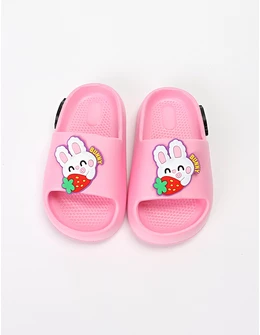 Papuci spuma Bunny, cu roz