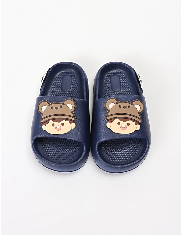 Papuci spuma Fotbal Boy, cu bleumarin picture - 2