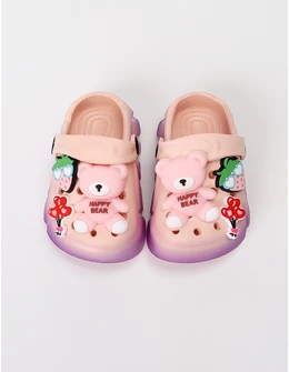 Papuci spuma Happy Bear, roz-mov