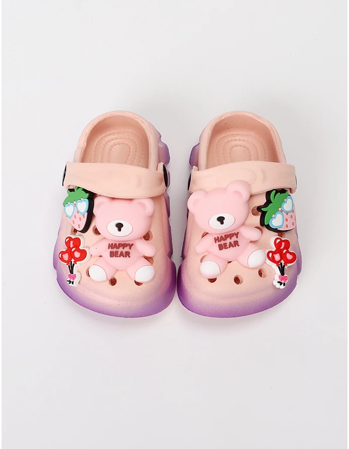 Papuci spuma Happy Bear, roz-mov picture - 2