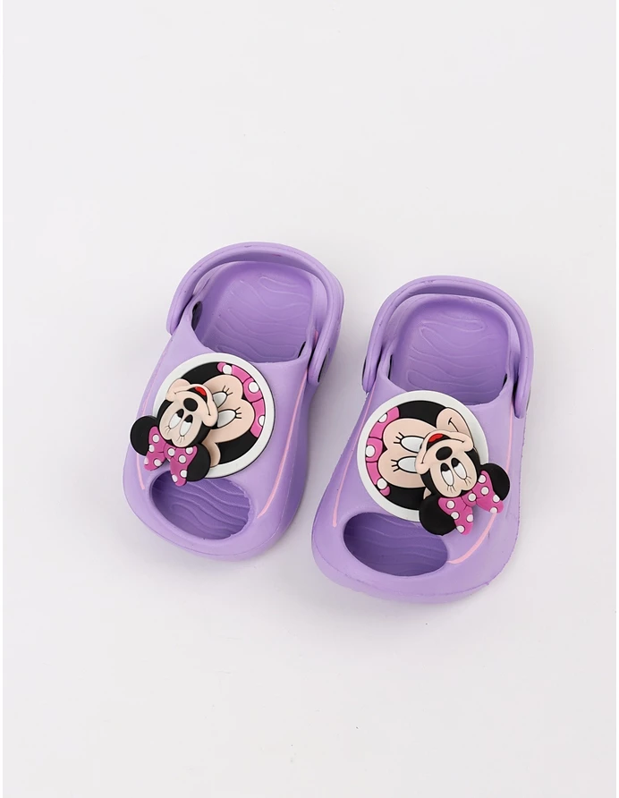 Papuci spuma Jibbtz rotativ Minnie, mov picture - 3
