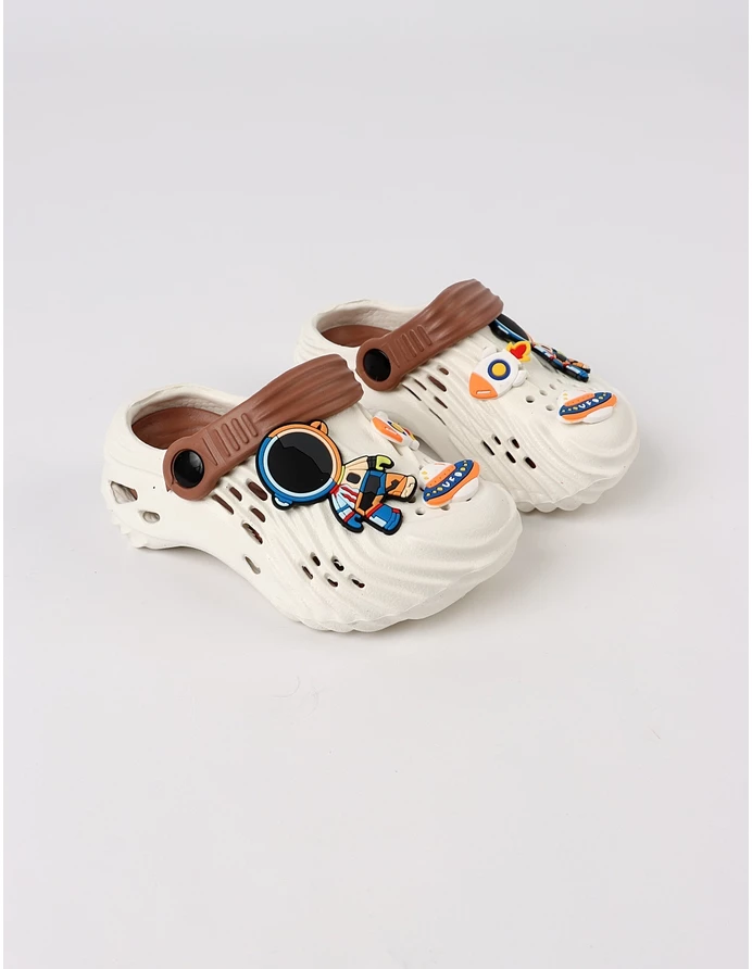 Papuci spuma usori astronaut alb-maro picture - 2