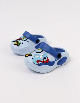 Papuci spuma usori Jibbtz Big Dino, blue