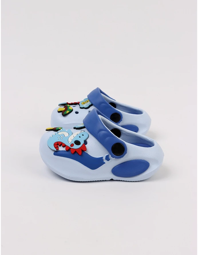 Papuci spuma usori Jibbtz Big Dino, blue picture - 4