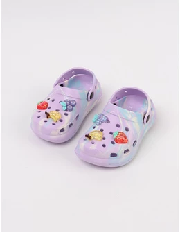 Papuci spuma usori Jibbtz Fruit, mov