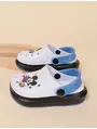 Papuci stil crocs Mickey Mouse model bleu 2