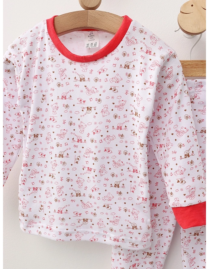Pijama bbc ML Romania Baby Bear, ciclam picture - 2