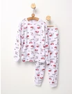 Pijama bbc ML Romania Love U alb-rosu picture - 3