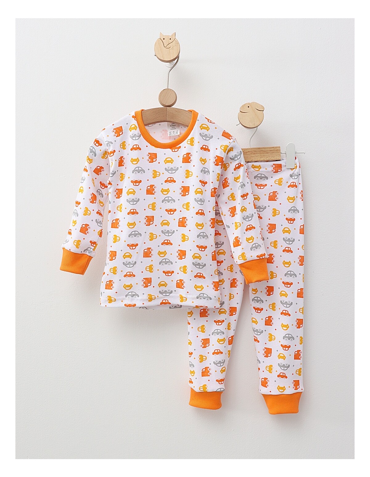 Pijama bbc ML Romania Masinute portocaliu