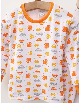 Pijama bbc ML Romania Masinute portocaliu