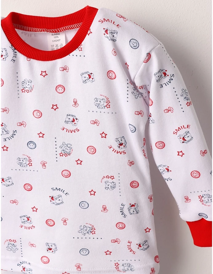 Pijama bbc ML Romania Smile rosu picture - 3