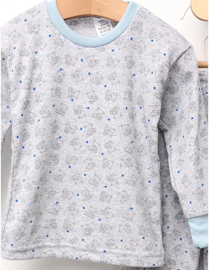 Pijama bbc ML Romania Ursulet gri picture - 2