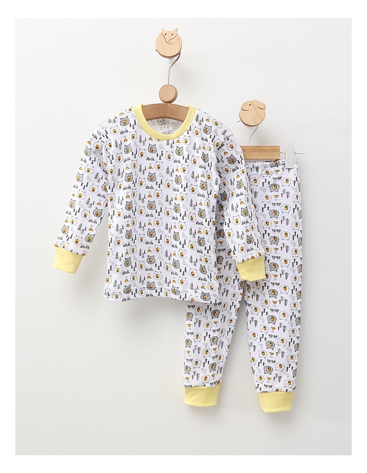 Pijama bbc ML Romania WILD alb-galben