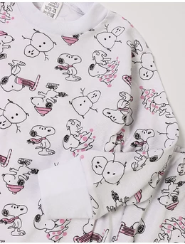 Pijama bbc Romania Snoopy roz 2