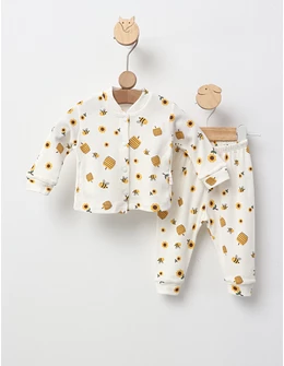 Pijama bebe, Albinute, model alb