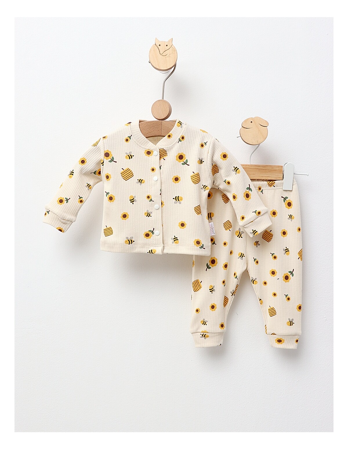 Pijama bebe, Albinute, model crem