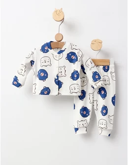 Pijama bebe, Ursuleti, model albastru