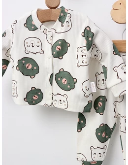 Pijama bebe, Ursuleti, model verde