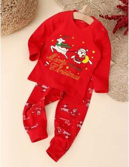 Pijama Christmas Mos Craciun si Cadouri