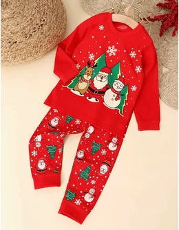 Pijama Christmas Mos, Ren, Spiridus rosu