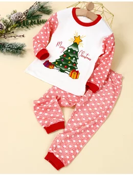 Pijama Craciun Merry Christmas bradut 1