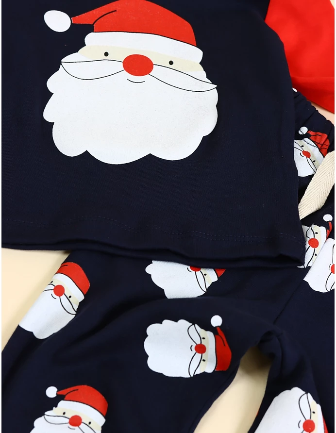 Pijama Craciun Mos Barbos bleumarin picture - 3