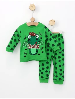 Pijama Croak Croak verde 80 (9-12 luni)