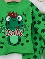 Pijama Croak Croak verde 2