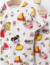 Pijama de vara alb cu printese picture - 2