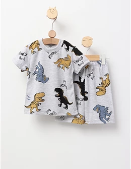 Pijama de vara gri dino ROAR