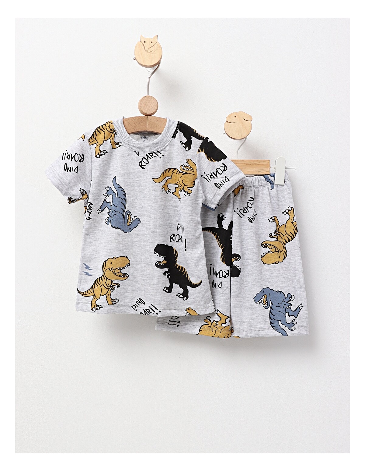 Pijama de vara gri dino ROAR