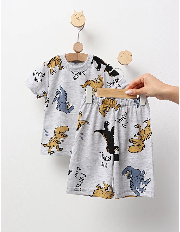 Pijama de vara gri dino ROAR picture - 3