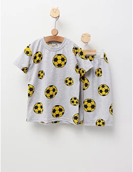 Pijama de vara gri-galben, Fotbal