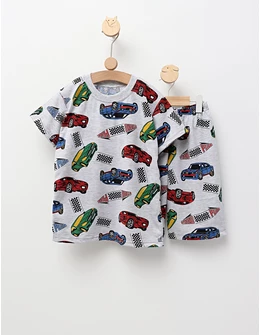 Pijama de vara gri-multicolor, Grand-Prix