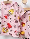 Pijama de vara roz cu printese picture - 2