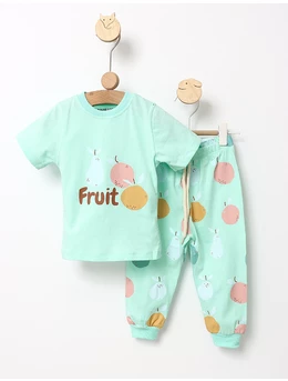 Pijama fetite Fruit verde 1