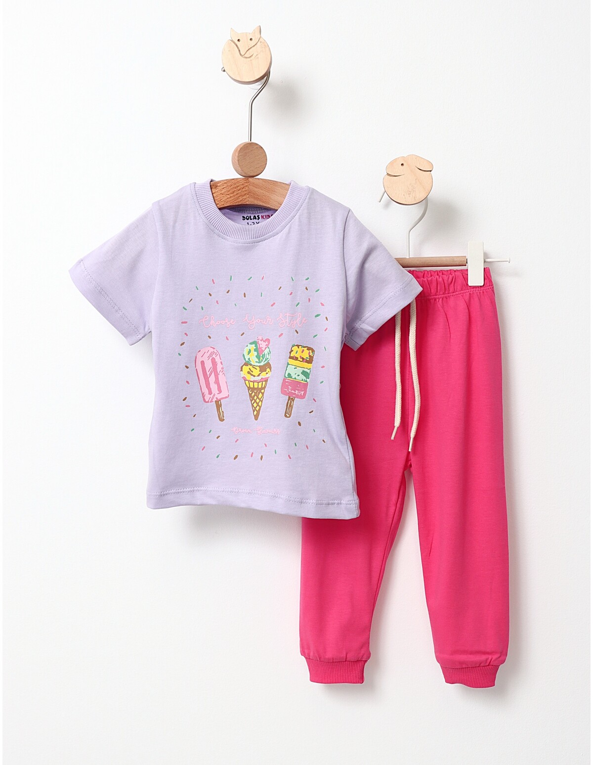 Pijama fetite inghetate mov-ciclam