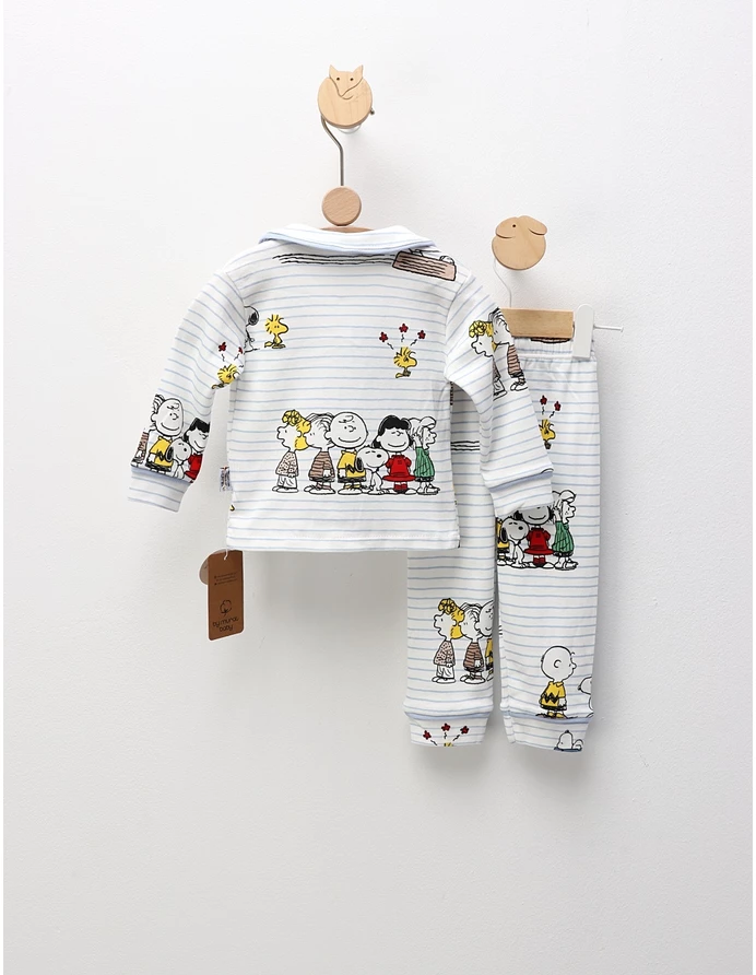 Pijama imprimata Snoopy si Charlie, alb-blue picture - 4