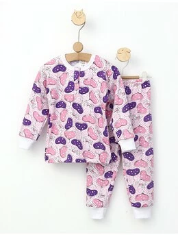 Pijama interlok balonase roz-Romania 1