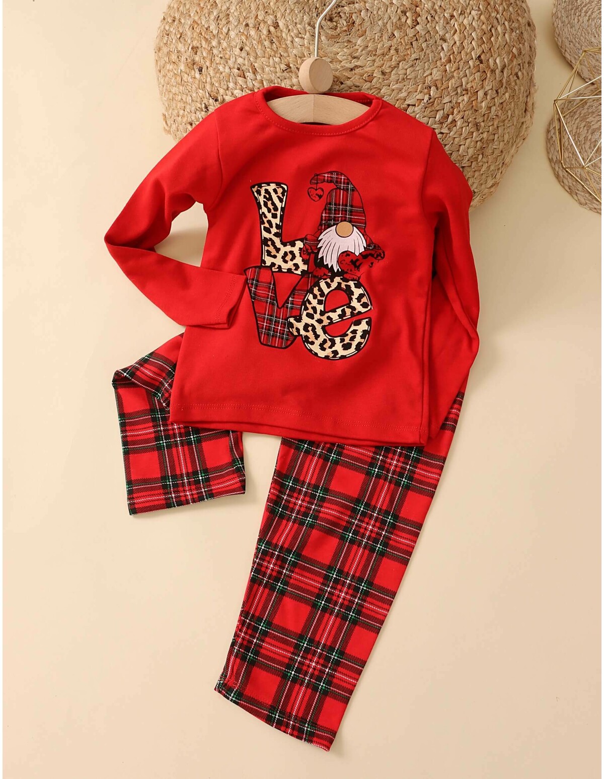 Pijama Iubim Craciunul mdoel rosu